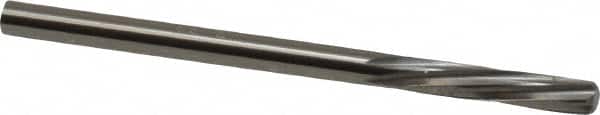 Magafor - 3.3223mm Solid Carbide 6 Flute Chucking Reamer - Spiral Flute, 0.1308" Straight Shank, 19/32" Flute Length, 2-1/4" OAL - Benchmark Tooling