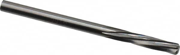 Magafor - #27 Solid Carbide 6 Flute Chucking Reamer - Spiral Flute, 0.1441" Straight Shank, 19/32" Flute Length, 2-1/4" OAL - Benchmark Tooling