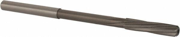 Magafor - 4.48mm Solid Carbide 6 Flute Chucking Reamer - Spiral Flute, 0.177" Straight Shank, 53/64" Flute Length, 3-5/32" OAL - Benchmark Tooling