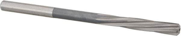 Magafor - 5.65mm Solid Carbide 6 Flute Chucking Reamer - Spiral Flute, 0.216" Straight Shank, 1-1/32" Flute Length, 3-21/32" OAL - Benchmark Tooling