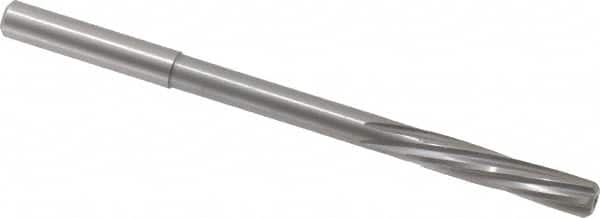 Magafor - 6.74mm Solid Carbide 6 Flute Chucking Reamer - Spiral Flute, 0.276" Straight Shank, 1-7/32" Flute Length, 4-9/32" OAL - Benchmark Tooling