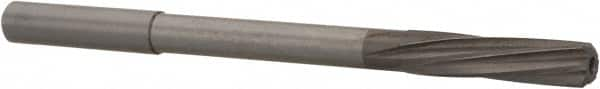 Magafor - 7.7394mm Solid Carbide 6 Flute Chucking Reamer - Spiral Flute, 0.315" Straight Shank, 1-19/64" Flute Length, 4-5/8" OAL - Benchmark Tooling