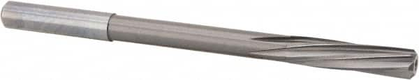 Magafor - 7.7597mm Solid Carbide 6 Flute Chucking Reamer - Spiral Flute, 0.315" Straight Shank, 1-19/64" Flute Length, 4-5/8" OAL - Benchmark Tooling