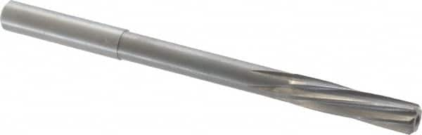 Magafor - 8.73mm Solid Carbide 6 Flute Chucking Reamer - Spiral Flute, 0.354" Straight Shank, 1-27/64" Flute Length, 4-31/32" OAL - Benchmark Tooling