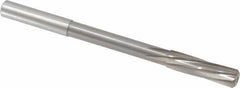 Magafor - 9.49mm Solid Carbide 6 Flute Chucking Reamer - Spiral Flute, 0.354" Straight Shank, 1-27/64" Flute Length, 4-31/32" OAL - Benchmark Tooling