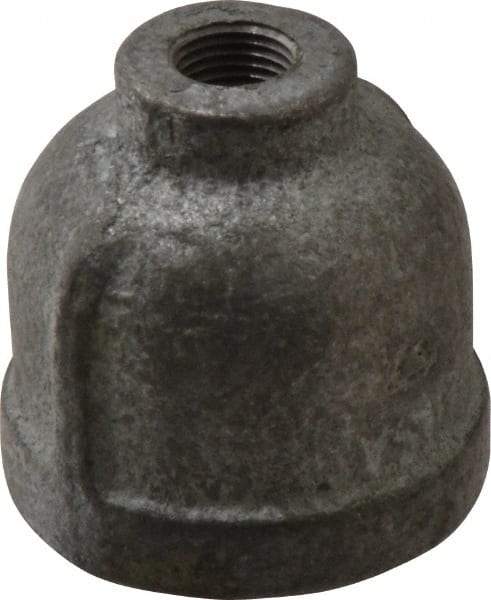 Made in USA - Class 150, 3/4 x 1/8" Galvanized Pipe Reducing Coupling - Threaded, Malleable Iron - Benchmark Tooling