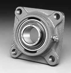 SKF - 1-1/8" ID, 4-Bolt Flange - 3-1/4" Btw Mnt Hole Ctrs - Benchmark Tooling