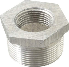 Latrobe Foundry - 1-1/2 x 1" Aluminum Pipe Hex Bushing - 150 psi, M x F End Connection, Grade 356-F - Benchmark Tooling