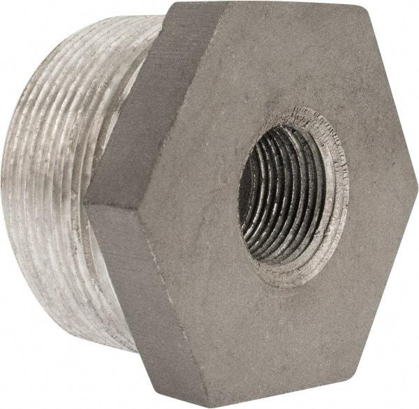 Latrobe Foundry - 2 x 3/4" Aluminum Pipe Hex Bushing - 150 psi, M x F End Connection, Grade 356-F - Benchmark Tooling