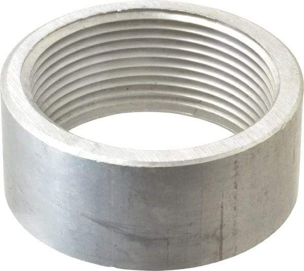 Latrobe Foundry - 2-1/2" Aluminum Pipe Half Coupling - 150 psi, F End Connection, Grade 6061-T6 - Benchmark Tooling