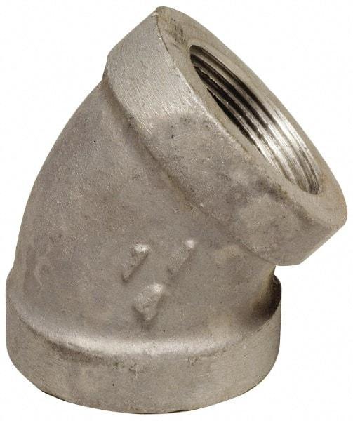 Latrobe Foundry - 3/8" Aluminum Pipe 45° Elbow - 150 psi, F End Connection, Grade 356-F - Benchmark Tooling