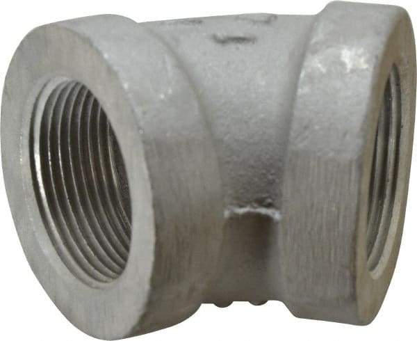 Latrobe Foundry - 1-1/4" Aluminum Pipe 45° Elbow - 150 psi, F End Connection, Grade 356-F - Benchmark Tooling
