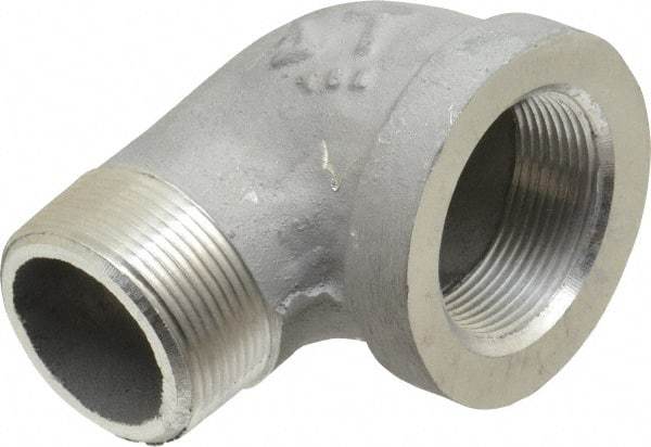 Latrobe Foundry - 1-1/2" Aluminum Pipe 90° Street Elbow - 150 psi, M x F End Connection, Grade 356-F - Benchmark Tooling