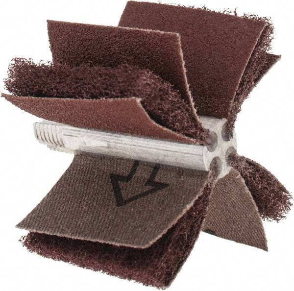 Merit Abrasives - 80 Grit, Nonwoven, Aluminum Oxide Bore Polisher - Medium Grade, 22,000 RPM, Polishes Bores with 1-1/2 to 2" Diam - Benchmark Tooling