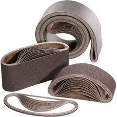 Sait - 3" Wide x 21" OAL, 40 Grit, Aluminum Oxide Abrasive Belt - Aluminum Oxide, Coarse, Coated, X Weighted Cloth Backing - Benchmark Tooling