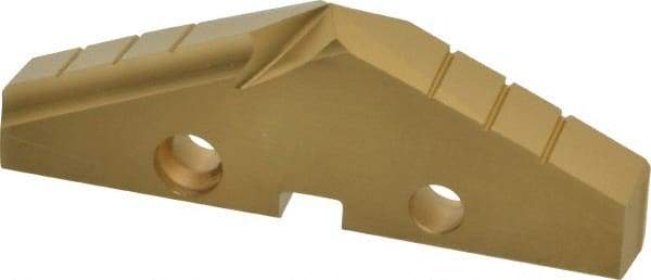 Allied Machine and Engineering - 2-9/16" Diam x 5/16" Thick, Seat Code 4, 132° Included Angle Spade Drill Insert - TiN Coated, Cobalt, Grade Super Cobalt, Series GEN2 T-A - Benchmark Tooling