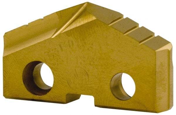 Allied Machine and Engineering - 39mm Diam x 1/4" Thick, Seat Code 3, 132° Included Angle Spade Drill Insert - TiN Coated, Cobalt, Series GEN2 T-A - Benchmark Tooling