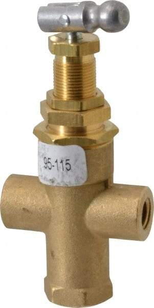 Midwest Control - 95-115 psi Pilot Valve - For Use with Compressed Air Systems, 1.12" Diam x 3.78" High - Benchmark Tooling