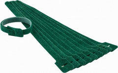 SpeedTech - 13" Long Green Nylon & Polyethylene Mountable Cable Tie - 40 Lb Tensile Strength, 3-1/4" Max Bundle Diam - Benchmark Tooling