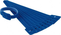 SpeedTech - 9" Long Blue Nylon & Polyethylene Mountable Cable Tie - 40 Lb Tensile Strength, 2" Max Bundle Diam - Benchmark Tooling