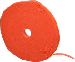 SpeedTech - 75' Long Orange Nylon & Polyethylene Hook & Loop Strap - 50 Lb Tensile Strength - Benchmark Tooling