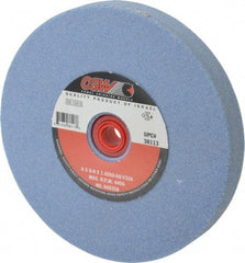 Camel Grinding Wheels - 60 Grit Aluminum Oxide Bench & Pedestal Grinding Wheel - 6" Diam x 1" Hole x 3/4" Thick, 4456 Max RPM, K Hardness, Medium Grade , Vitrified Bond - Benchmark Tooling