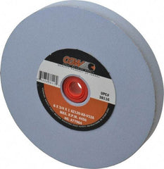 Camel Grinding Wheels - 120 Grit Aluminum Oxide Bench & Pedestal Grinding Wheel - 6" Diam x 1" Hole x 3/4" Thick, 4456 Max RPM, K Hardness, Fine Grade , Vitrified Bond - Benchmark Tooling