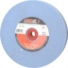 Camel Grinding Wheels - 60 Grit Aluminum Oxide Bench & Pedestal Grinding Wheel - 6" Diam x 1" Hole x 1" Thick, 4456 Max RPM, K Hardness, Medium Grade , Vitrified Bond - Benchmark Tooling