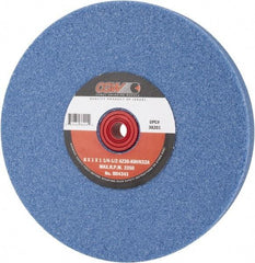 Camel Grinding Wheels - 36 Grit Aluminum Oxide Bench & Pedestal Grinding Wheel - 8" Diam x 1" Hole x 1" Thick, 3600 Max RPM, K Hardness, Very Coarse Grade , Vitrified Bond - Benchmark Tooling