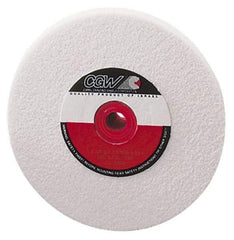 Camel Grinding Wheels - 120 Grit Aluminum Oxide Bench & Pedestal Grinding Wheel - 6" Diam x 1" Hole x 3/4" Thick, 4456 Max RPM, K Hardness, Fine Grade , Vitrified Bond - Benchmark Tooling