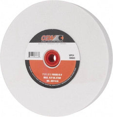 Camel Grinding Wheels - 60 Grit Aluminum Oxide Bench & Pedestal Grinding Wheel - 7" Diam x 1" Hole x 1" Thick, 3760 Max RPM, K Hardness, Medium Grade , Vitrified Bond - Benchmark Tooling