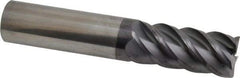 SGS - 3/4", 5 Flute, Single End, Solid Carbide, 0.03" Corner Radius End Mill - 4" OAL, 45° Helix, Right Hand Flute, 1-5/8" LOC, Right Hand Cut - Benchmark Tooling