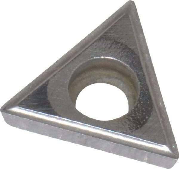 Value Collection - TPGH321 Grade I55 Carbide Turning Insert - Uncoated, 60° Triangle, 3/8" Inscr Circle, 1/8" Thick, 1/64" Corner Radius - Benchmark Tooling