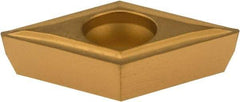 Value Collection - DPMT32.51 Grade TCN55 Carbide Turning Insert - TiN Finish, 55° Diamond, 3/8" Inscr Circle, 5/32" Thick, 1/64" Corner Radius - Benchmark Tooling