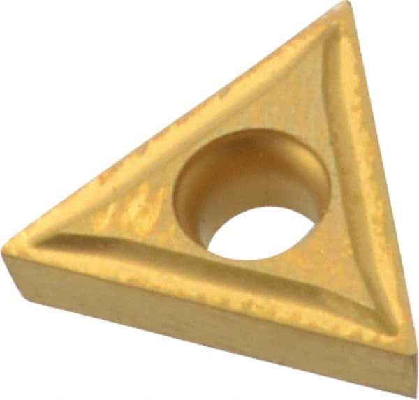 Value Collection - TCMT21.50.5 Grade TCN55 Carbide Turning Insert - TiN Finish, 60° Triangle, 1/4" Inscr Circle, 3/32" Thick, 0.008" Corner Radius - Benchmark Tooling