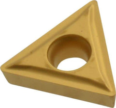 Value Collection - TPMT21.51 Grade TCN55 Carbide Turning Insert - TiN Finish, 60° Triangle, 1/4" Inscr Circle, 3/32" Thick, 1/64" Corner Radius - Benchmark Tooling