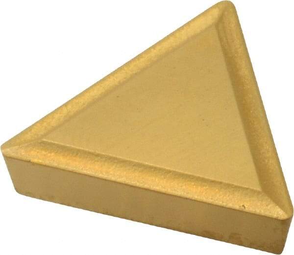 Value Collection - TPMR432 Grade TCN55 Carbide Turning Insert - TiN Finish, 60° Triangle, 1/2" Inscr Circle, 3/16" Thick, 1/32" Corner Radius - Benchmark Tooling