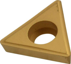 Value Collection - TPGH322 Grade TCN55 Carbide Turning Insert - TiN Finish, 60° Triangle, 3/8" Inscr Circle, 1/8" Thick, 1/32" Corner Radius - Benchmark Tooling