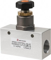 PRO-SOURCE - 3/4" NPT Inline Speed Control Valve - 0 to 140.78 psi & Aluminum Alloy Material - Benchmark Tooling