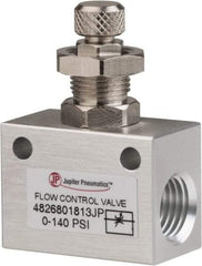 PRO-SOURCE - 1/4" NPT Inline Flow Control Valve - 0 to 140.78 psi & Aluminum Alloy Material - Benchmark Tooling