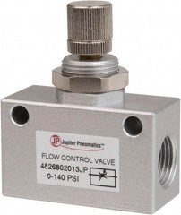 PRO-SOURCE - 3/8" NPT Inline Flow Control Valve - 0 to 140.78 psi & Aluminum Alloy Material - Benchmark Tooling