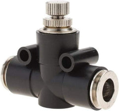 PRO-SOURCE - 5/16" Tube OD Inline Flow Control Valve - 0 to 113.76 psi & Techno Polymer, Brass, Steel Material - Benchmark Tooling