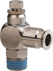 PRO-SOURCE - 3/8" Male NPT x 3/8" Tube OD Tamper Resistant Valve - 0 to 113.76 psi & Nickel Plated Brass Material - Benchmark Tooling