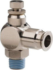 PRO-SOURCE - 1/4" Male NPT x 3/8" Tube OD Tamper Resistant Valve - 0 to 113.76 psi & Nickel Plated Brass Material - Benchmark Tooling