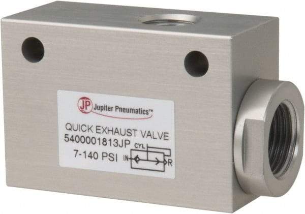 PRO-SOURCE - 1/4" NPT Quick Exhaust Valve - 3/8" Exhaust Port, 7.1 to 140.78 psi, Aluminum Alloy Material - Benchmark Tooling