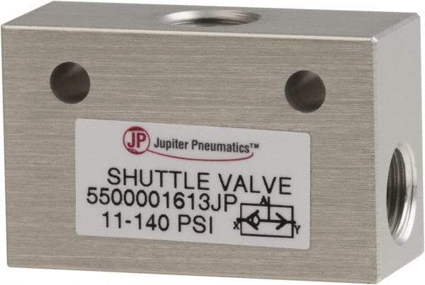 PRO-SOURCE - 1/8" NPS Shuttle Valve - 11.4 to 140.78 psi & Aluminum Alloy Material - Benchmark Tooling