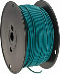 Made in USA - 18 AWG, 16 Strand, 500' OAL, Tinned Copper Hook Up Wire - Green PVC Jacket, 0.106" Diam - Benchmark Tooling