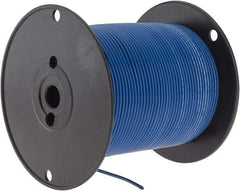 Made in USA - 14 AWG, 41 Strand, 500' OAL, Tinned Copper Hook Up Wire - Blue PVC Jacket, 0.136" Diam - Benchmark Tooling