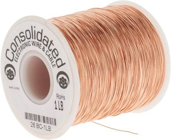 Made in USA - 26 AWG, 0.0159 Inch Diameter, 1279 Ft., Solid, Grounding Wire - Copper, ASTM B3, QQ-W-343 Type S, RoHS Compliant - Benchmark Tooling