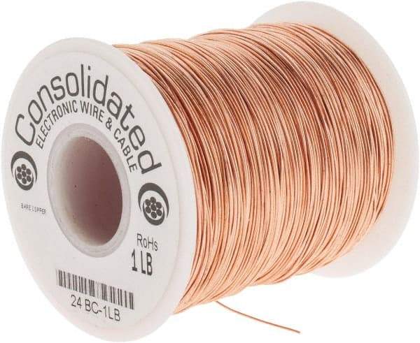 Made in USA - 24 AWG, 0.0201 Inch Diameter, 804 Ft., Solid, Grounding Wire - Copper, ASTM B3, QQ-W-343 Type S, RoHS Compliant - Benchmark Tooling